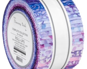 Dancing Petals - Batiks *Jelly Roll - 2 1/2" Strip - 40 Pieces* By: Artisan Batiks by Lunn Studios for  Robert Kaufman Studios