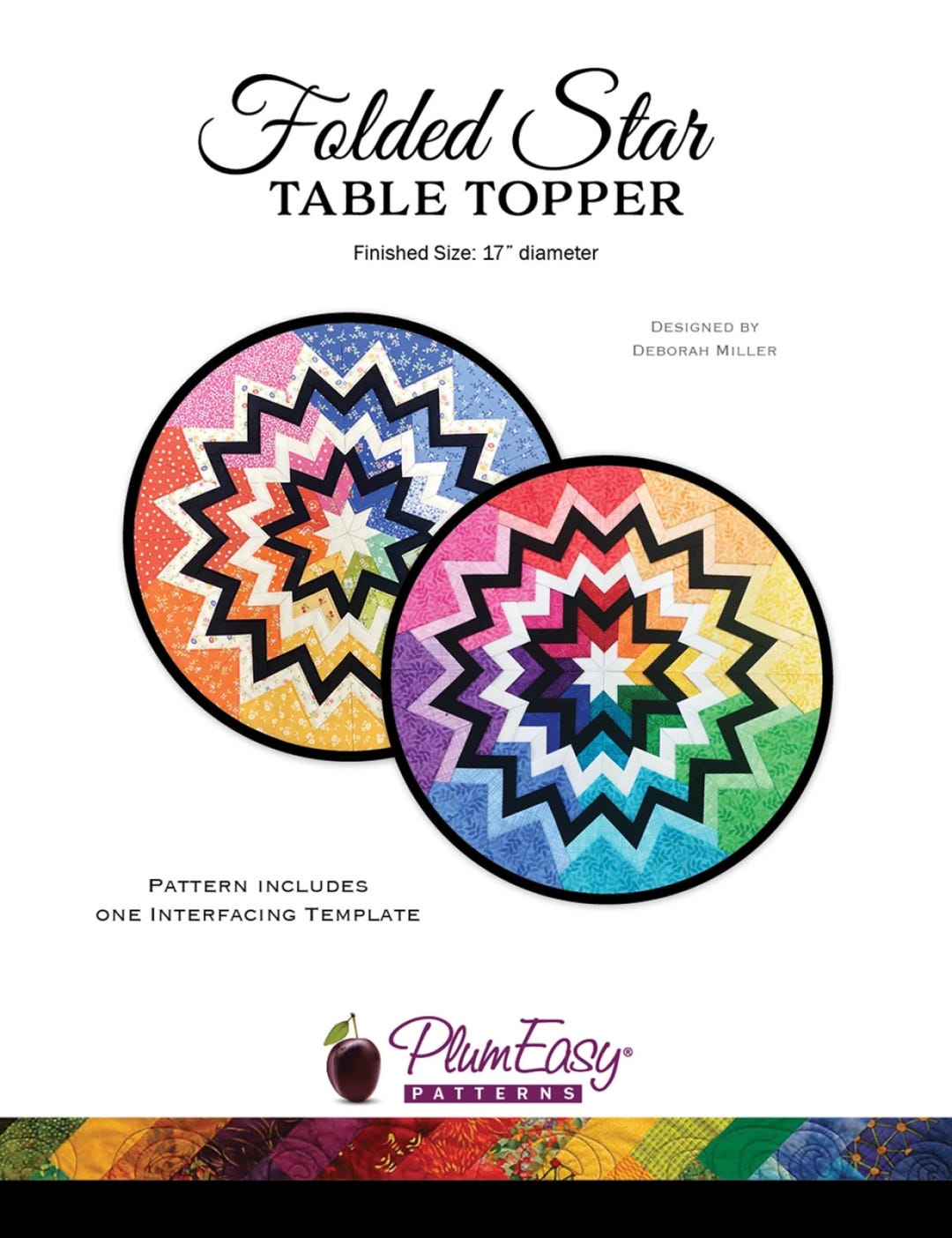 Folded Star Table Topper *17in Folded Star Pattern + 1 Interfacing ...