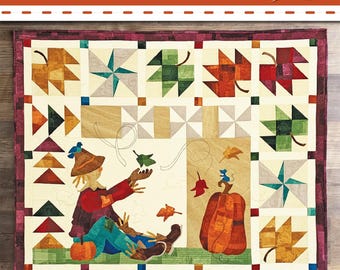 Autumn Breeze * Fusible Applique & Pieced Quilt Pattern * By: Material Girlfriends