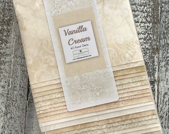 Vanilla Cream 40 Karat Gems (Revised 2/28/24) *Jelly Roll - 40 Pieces* From: Wilmington Prints
