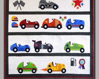 Start Your Engines *Baby/Child Applique Quilt Pattern* By: Karen Bennett - Nellie's Needle