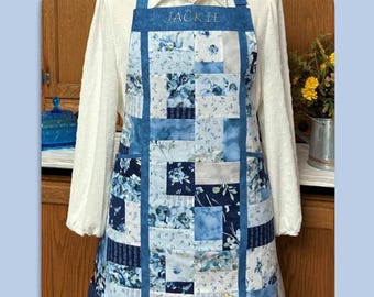 Charm Squares Apron *Pieced & Lined Pattern - Adult Size*  From: J. Minnis Designs