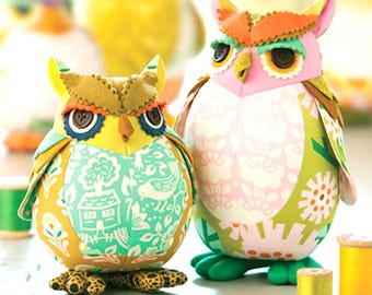 Edgar Owl & Poe Pincushion *Sewing Pattern* By: Heather Bailey Sewing Patterns