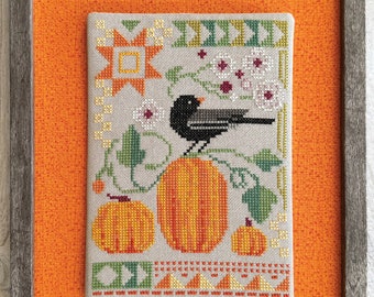 Seasonal Courier - Blackbird's Autumn *Counted Cross Stitch Pattern* By: Robin Pickens