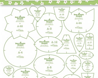 Bloom- Sew Simple Shapes Template Set *24 Plastic Templates* By: Lori Holt - Riley Blake Designs