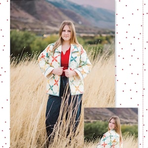 Quilted Jacket *Sewing Pattern - One-Size Fits Most - Uses a "Cheater" Quilt Fabric* By: Claire McKinlay Root & Paula Devey McKinlay