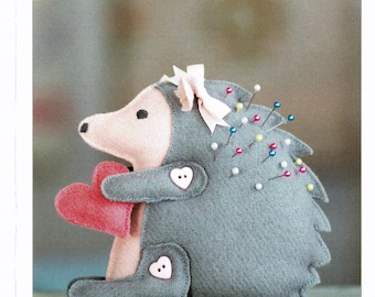 Bitty Hedgehog Pincushion *Sewing Pattern* By: Anne Sutton - Bunny Hill Designs   #2067