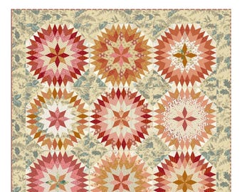 Summer Star *Pieced Quilt Pattern*  By: Edyta Sitar - Laundry Basket Quilts  LBQ-0247-P