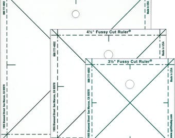 Fussy Cut Trio Ruler Set *Acrylic* From: Quilt In A Day  2015