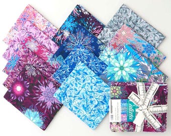 Calixta - Jewel Colorstory *Fat Quarter Bundle - 11 FQ + 1 Panel* From: Kaufman Fabrics