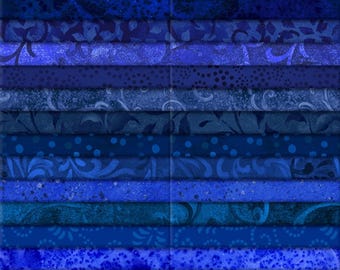 Sapphire Sky  *40 Karat Gems (Revised 8/12/25) *Jelly Roll - 40 Pieces*   From: Wilmington Prints