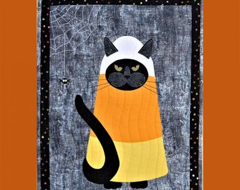 Kandy Korn Kitty *Wall Hanging Quilt Pattern* From: Trouble & Boo Designs