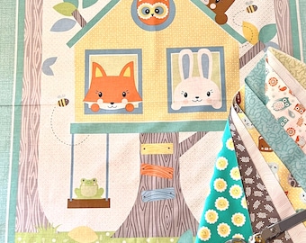 Playhouse Pals Quilt Kit *Includes Fabrics for top & Backing + Pattern* By: Stephanie Sheridan and Jessica Flick for Benartex