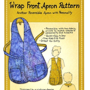 Wrap Front Apron Pattern *One Size Fits Most* From: Mary Mulari Designs MP02