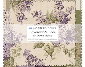 Lavender & Lace *Layer Cake (10x10) - 42 Pieces* Designer: Dawn Heese for Marcus Fabrics