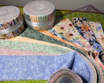 Flower House *Jelly Roll - 40 Pieces* By Pam Vale From: Camelot Fabrics