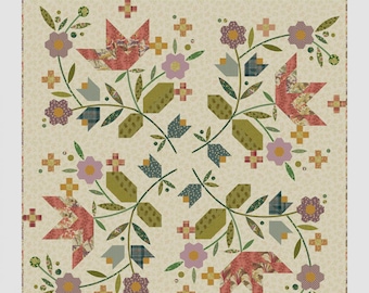 Pennsylvania  *Pieced, English Paper Piecing & Applique Quilt Pattern*   By: Edyta Sitar - Laundry Basket Quilts  LBQ-1621-P