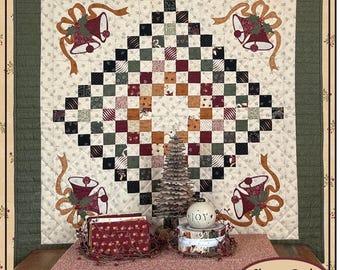 Christmas Bells *Pieced & Applique Table Topper / Tree Skirt Pattern* By: Lynne Hagmeier of Kansas Troubles Quilters
