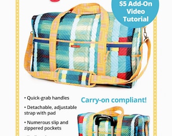 Travel Duffle Bag 2.1 *Sewing Pattern* Numerous Pockets / Trolley Sleeve From: by Annie
