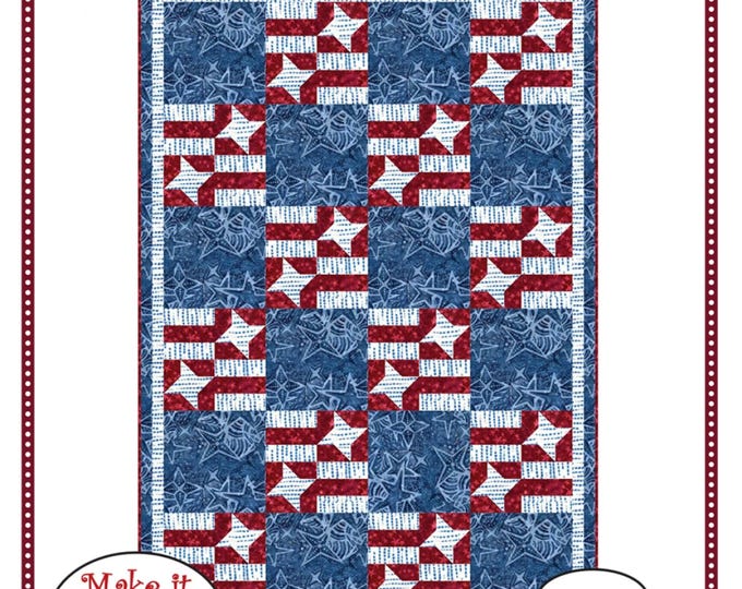 Featured listing image: Patriotic Pride  *Make It With 3 Yards - Quilt Pattern*   By Fabric Cafe