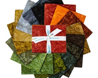 Expressions Hand-Dyed Batik - AUTUMN *Fat Quarter Bundle - 16 Pieces By: Riley Blake Designs