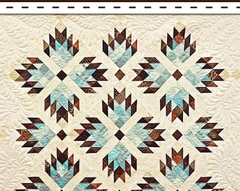 Double Bear Paw* Pieced Quilt Pattern in Multiple Sizes * By: Material Girlfriends