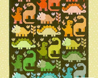 Dinosaurs *Jurassic Animal Quilt Pattern* By: Elizabeth Hartman