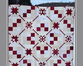 Scrappy Stars  *A Pieced Quilt Pattern* By: Lake Girl Quilts #017