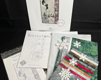 Bear Foot Lodge *KIT + Accessory Pack*Quilted Applique Wall Hanging* By:  McKenna Ryan & Hoffman Fabrics