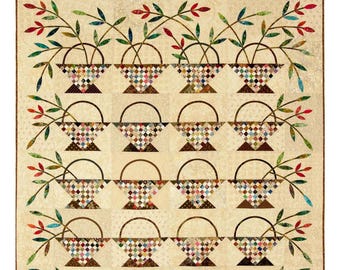 Basket of Scraps - Pieced & Applique Quilt Pattern By: Edyta Sitar  Laundry Basket Quilts LBQ-1476-P