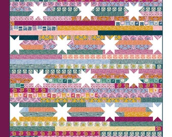 Jelly Stars * Strip / Jelly Roll Friendly Quilt Pattern *     By: Morgan McCollough of Modernly Morgan