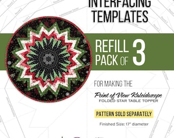 Point of View Kaleidoscope - Folded Star Table Topper *REFILL INTERFACING* From: PlumEasy Patterns