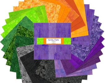 Spooky Nights *Halloween Theme Layer Cake (10x10) - 42 Pieces* From: Wilmington Fabrics