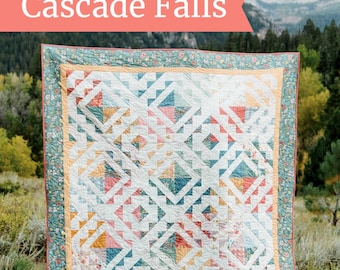 Cascade Falls  *Pieced Quilt Pattern - Layer Cake & Fat Quarter Friendly * By: Amy Smart  DQ-2401