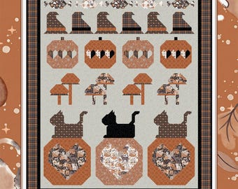 Meow-loween *A Pieced Quilt Pattern* From: Barbara Cherniwchan - Coach House Designs