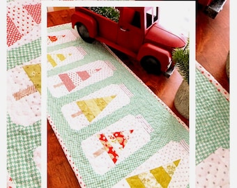 Christmas Jars  *Table Runner Pattern - Scrap and Strip Friendly* By: Margot Languedoc - The Pattern Basket  TPB1812