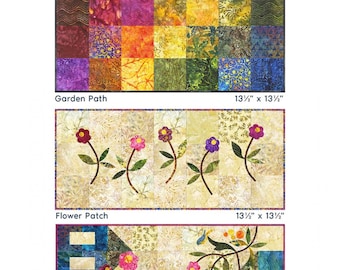 Garden Trio* 3 Table Runners Sewing Pattern* By: Edyta Sitar - Laundry Basket Quilts  LBQ-0302-P