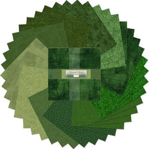 Emerald Forest 10 Karat Gems (Revised 2025) *Layer Cake (10x10) - 42 Pieces* From: Wilmington Prints