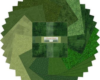Emerald Forest 10 Karat Gems (Revised 2025) *Layer Cake (10x10) - 42 Pieces* From: Wilmington Prints