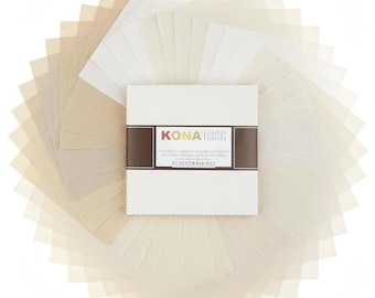 Kona Cotton Solids - Not Quite White *Layer Cake (10x10) - 42 Pieces* From: Kaufman Fabrics  TEN-258-42