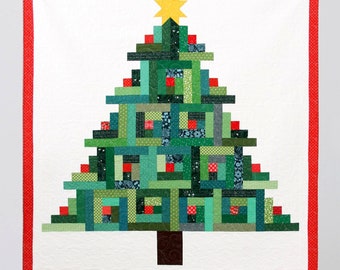 Christmas Tree *Pieced Quilt Pattern - Fat Quarter, Strip & Scrap Friendly* From: Cluck Cluck Sew