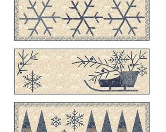 Sleigh Bell Trio *Three Appliqué Table Runner Sewing Patterns* By: Edyta Sitar - Laundry Basket Quilts