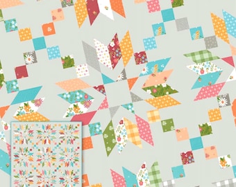 Upbeat *Jelly Roll Friendly Quilt Pattern* By: Jocelyn Ueng - It's Sew Emma   ISE271