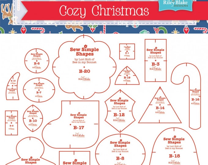 Simple Xmas Shape Cozy Christmas - Sew Simple Shapes Template Set *20 Plastic Templates ...