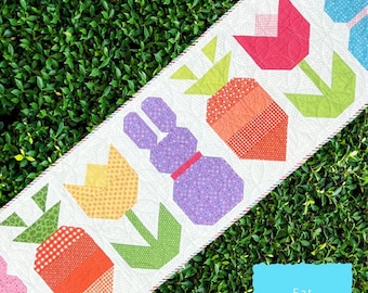 Bunny Trail Table Runner  * Fat Quarter & Eighth Friendly - Pieced  Pattern * By: The Tipsy Needle  TTN-131