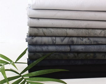 Lava Tonal Solids Batiks - NIGHTFALL *Fat Quarter Bundle - 10 Pieces* From: Anthology Fabrics