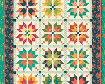 Aster * Fat Eighth Friendly Quilt Pattern* By: Heather Peterson of Anka's Treasures