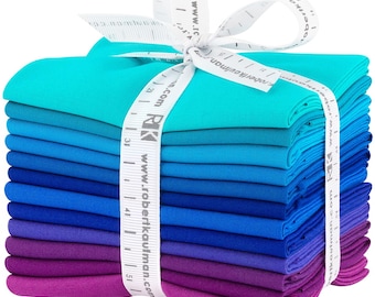 Kona Cotton Solids  "Peacock" Palette -  12pcs, 3.00 yards  By: Robert Kaufman