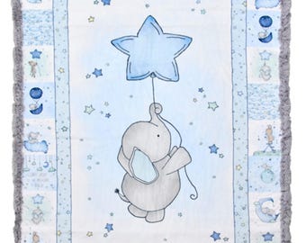 Tiny Tails Cuddle Kit * Sweet Pea Eli * Includes Fabric for Top + Binding + Pattern* By: Shannon Fabrics