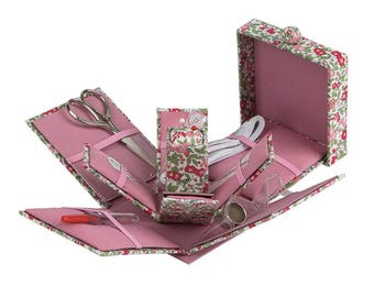 Victorian Style Sewing Box *Forget-Me-Not Blossom* By Liberty Fabrics for Riley Blake